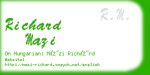 richard mazi business card